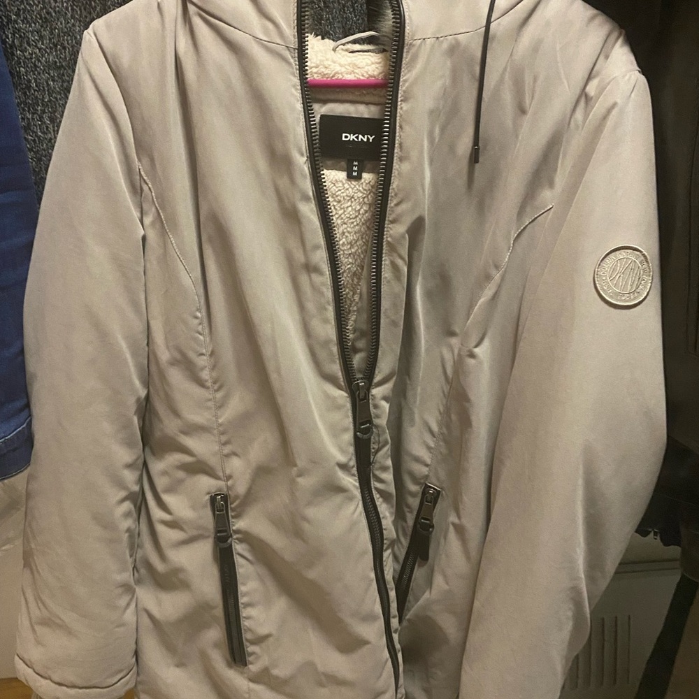 DKNY Fuzzy Winter Coat